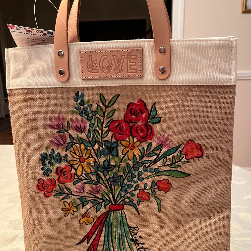 Brighton Love Floral Jute Tote - Multicolor